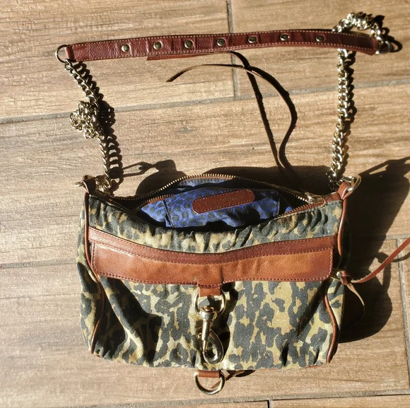 Rebecca Minkoff Leopard Mac Daddy Chain Crossbody Bag. - Picture 9 of 15
